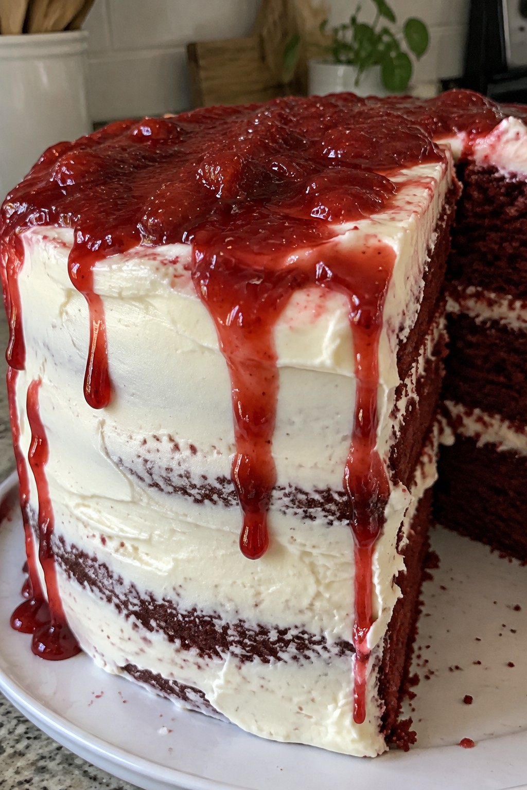 Red Velvet Blood Drip Cake