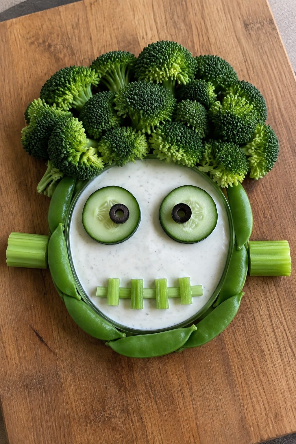 Frankenstein Green Veggie and Ranch Board