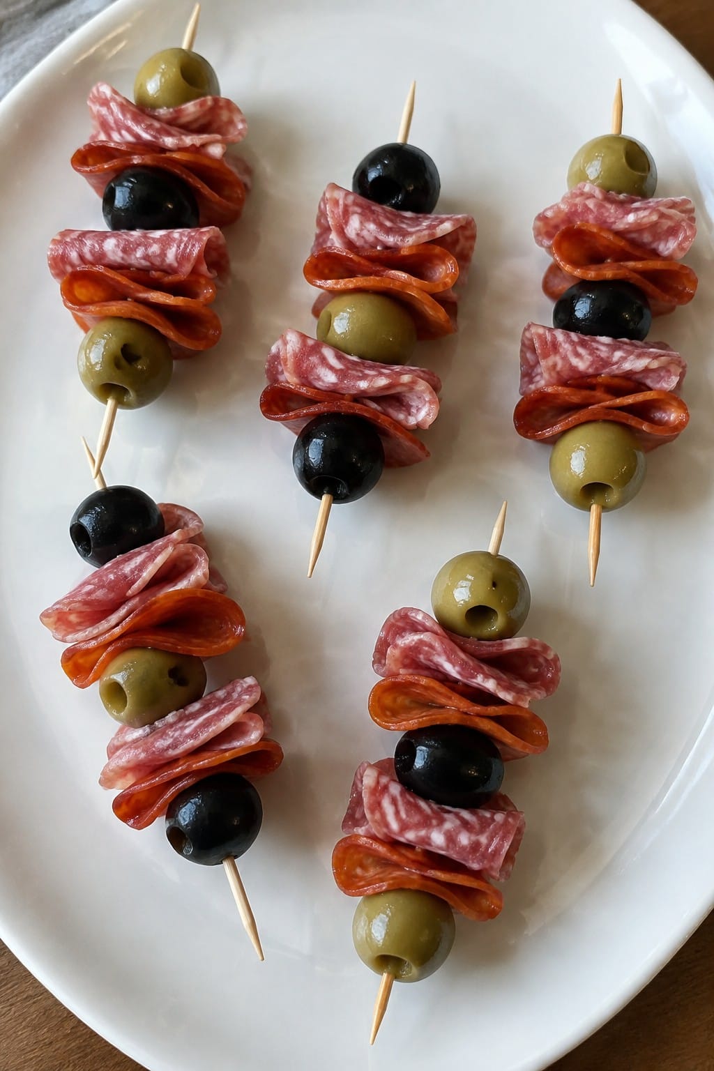 Monster Mash Meat and Olive Skewers Board