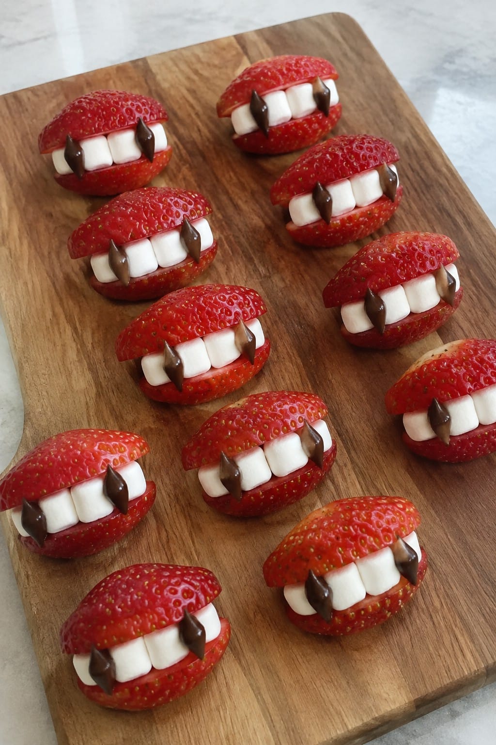 Vampire Fang Strawberry and Marshmallow Board