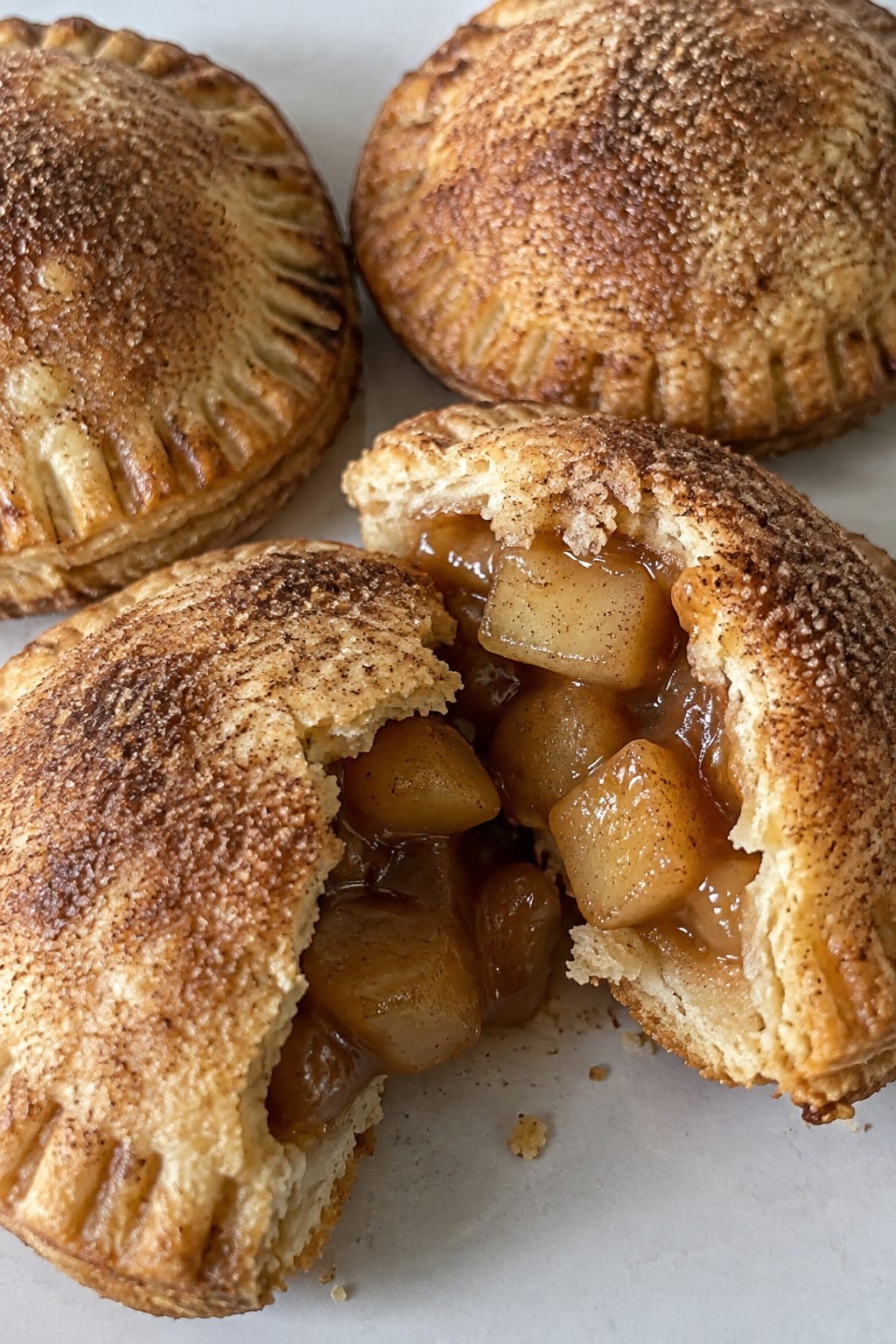 Caramel-Stuffed Apple Hand Pies with Cinnamon Sugar