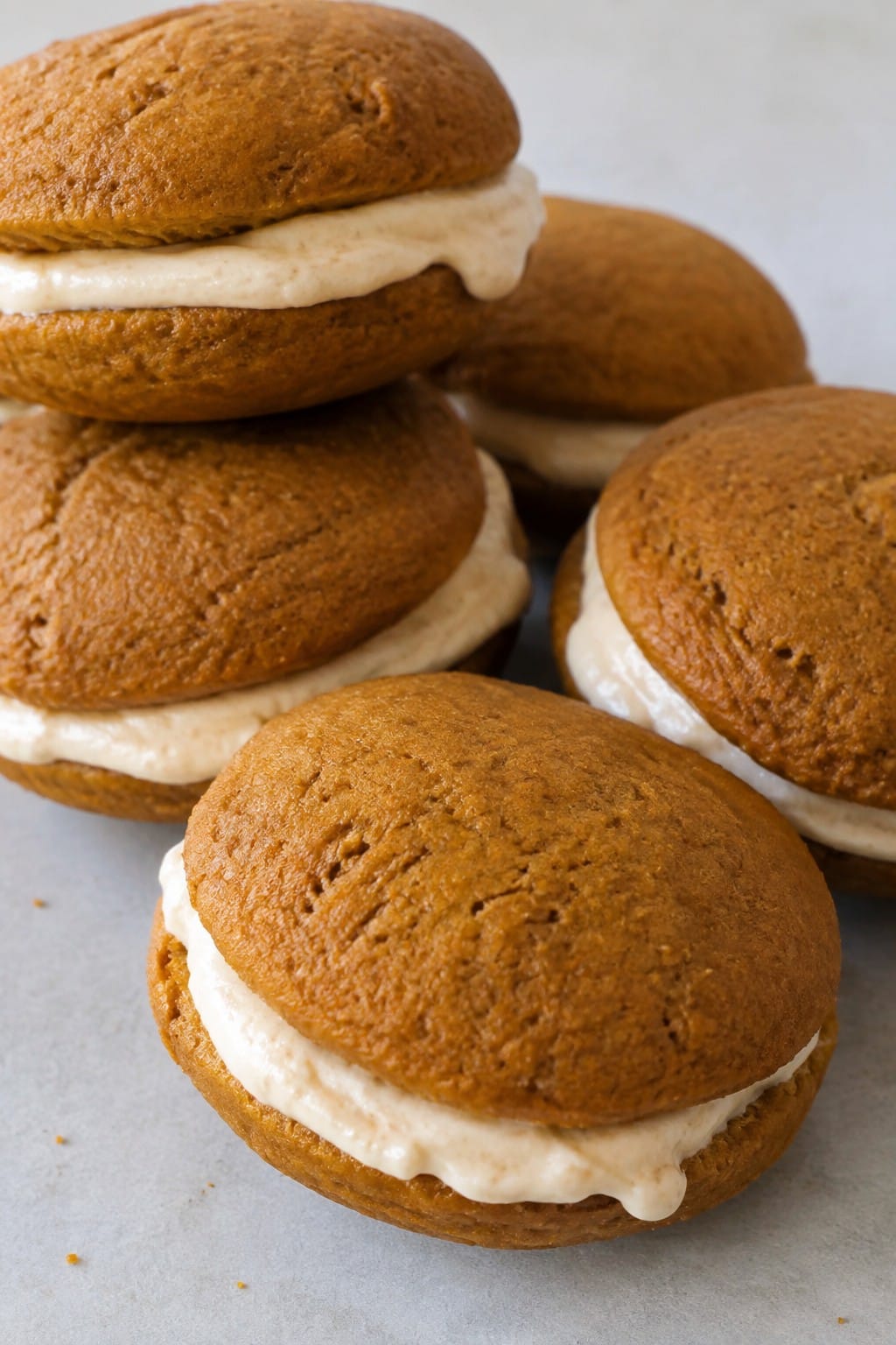 Pumpkin Spice Whoopie Pies with Maple Cream Filling