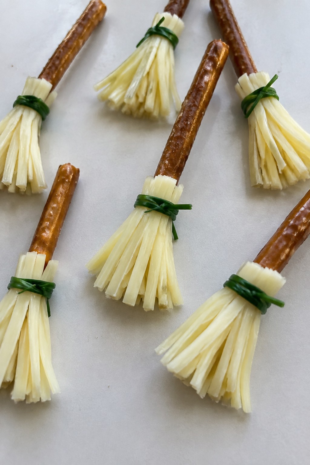 Witch Broomstick Pretzel Rods with Cheese