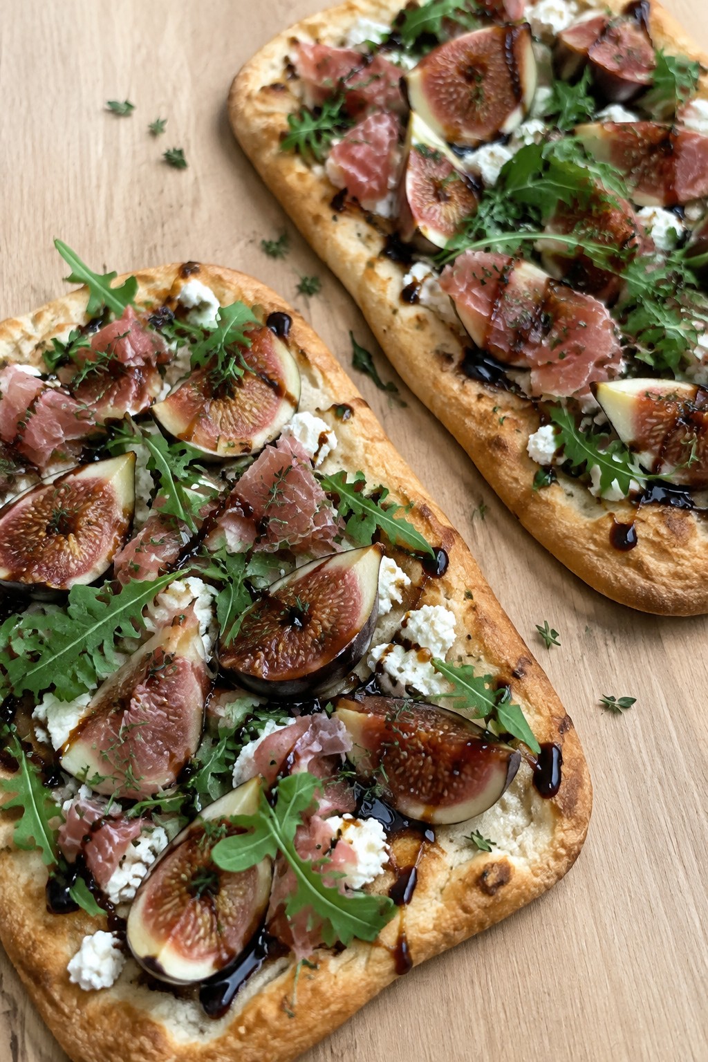 Fig and Prosciutto Flatbreads with Balsamic Glaze