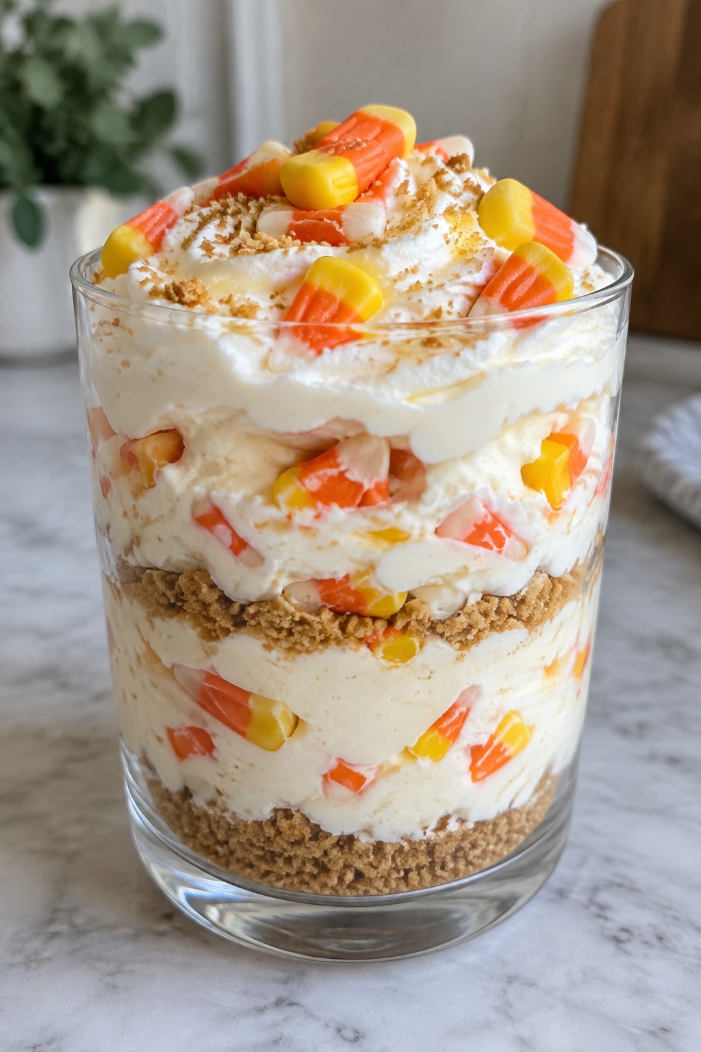 Candy Corn Cheesecake Parfait