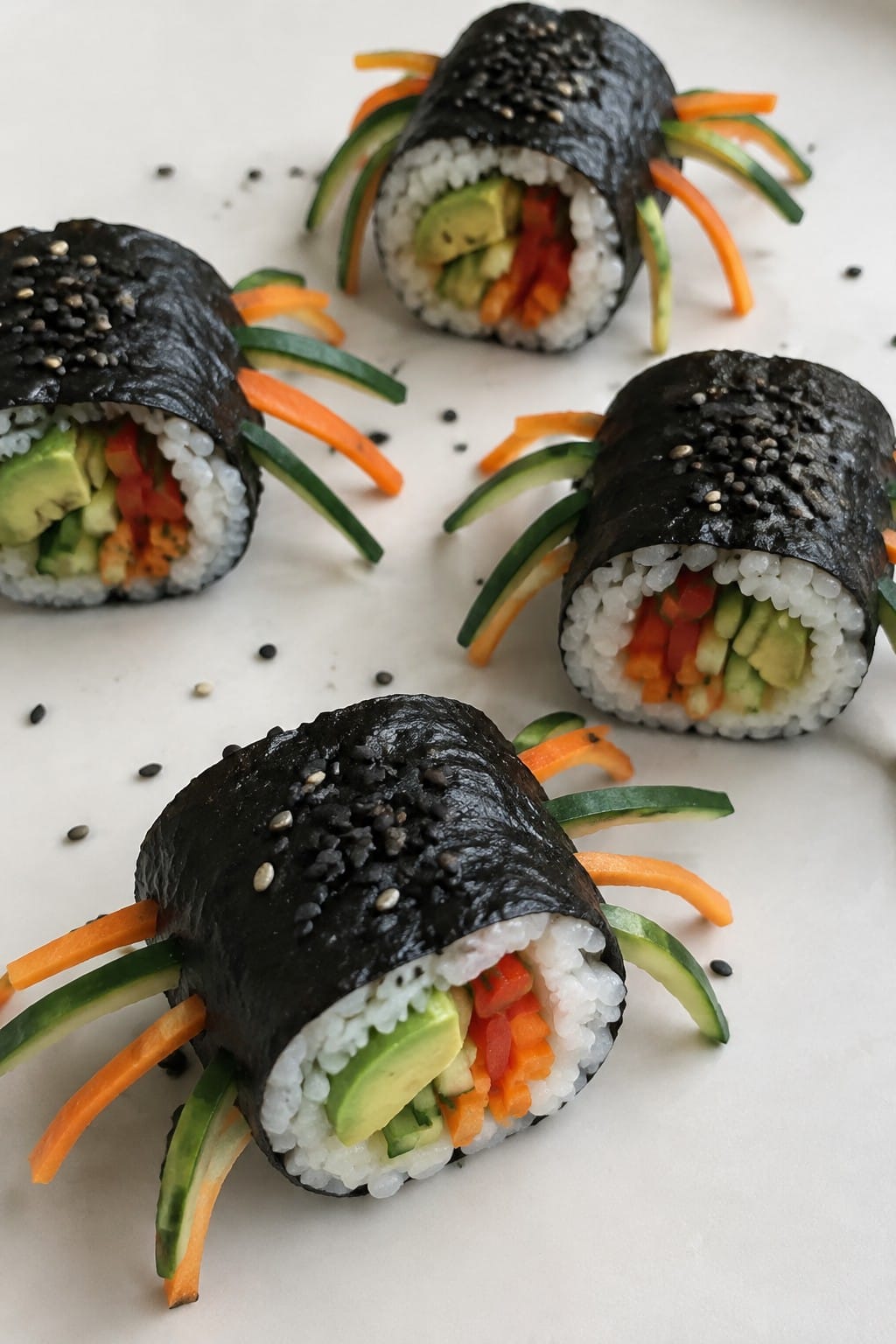 Creepy Crawly Veggie Sushi Rolls