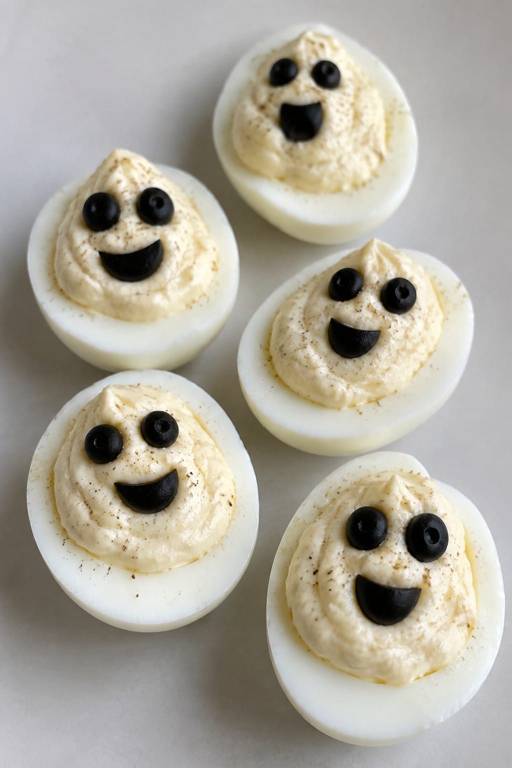 Ghostly Deviled Egg Boats