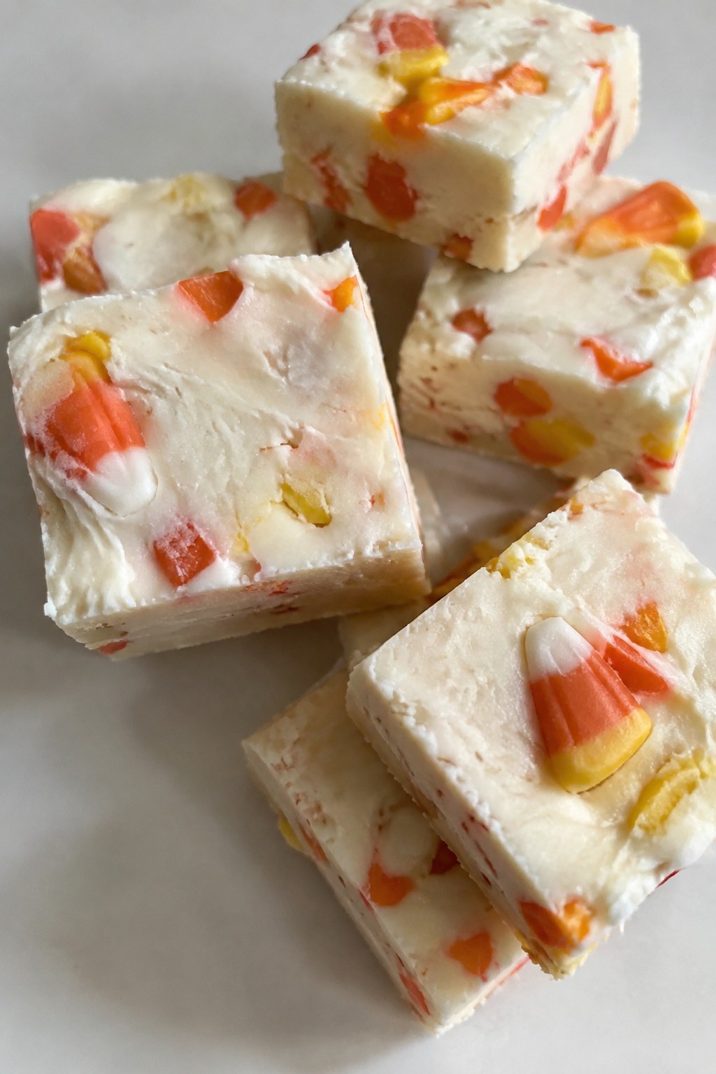 Candy Corn Fudge Squares