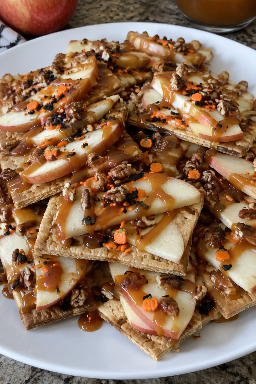 Caramel Apple Cracker Nachos