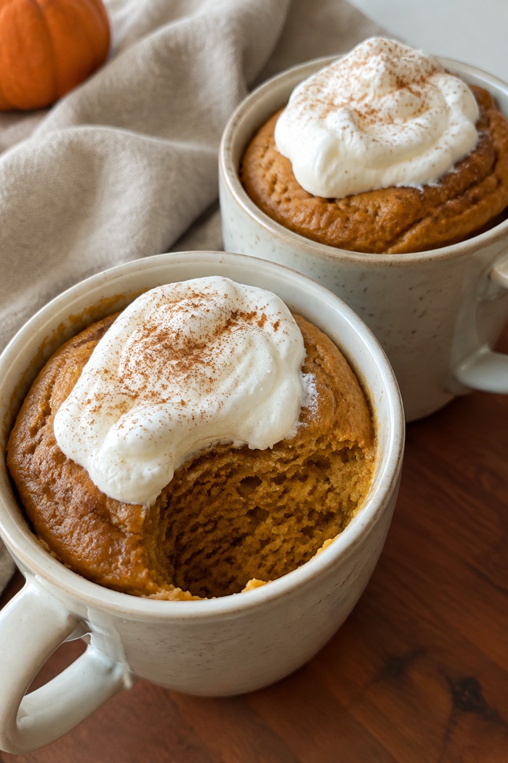 Pumpkin Spice Mug Cakes