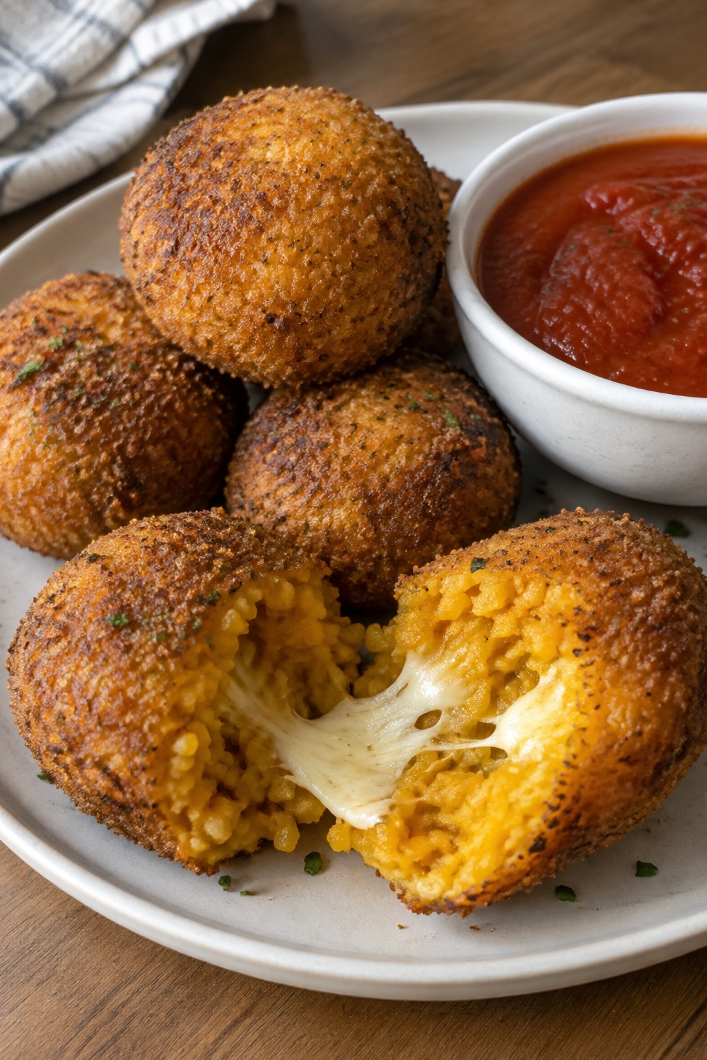 Pumpkin Arancini with Marinara Dipping Sauce