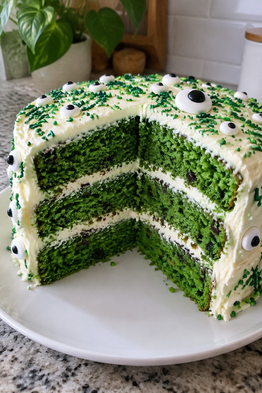 Monster Green Velvet Layer Cake
