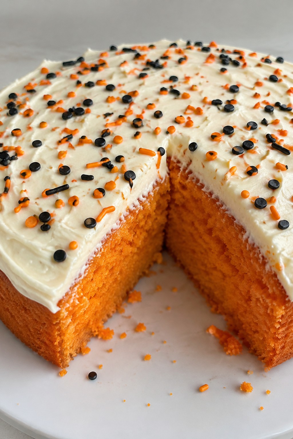 Orange Creamsicle Halloween Cake