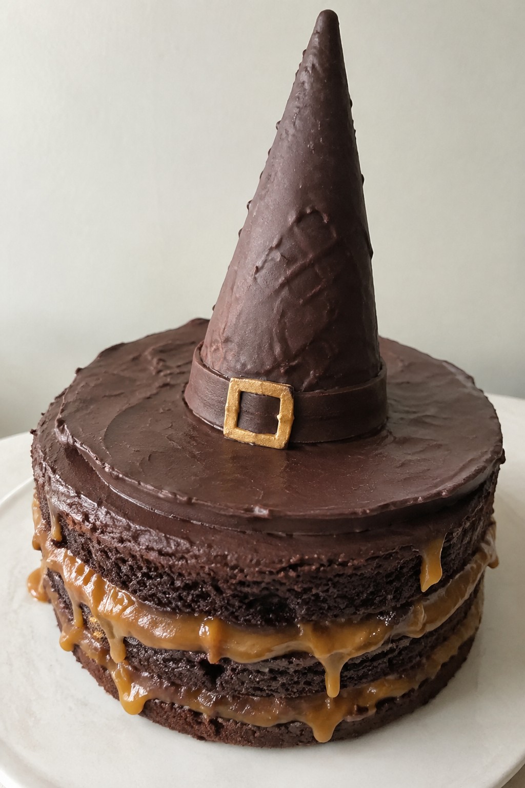 Witch Hat Chocolate Caramel Cake