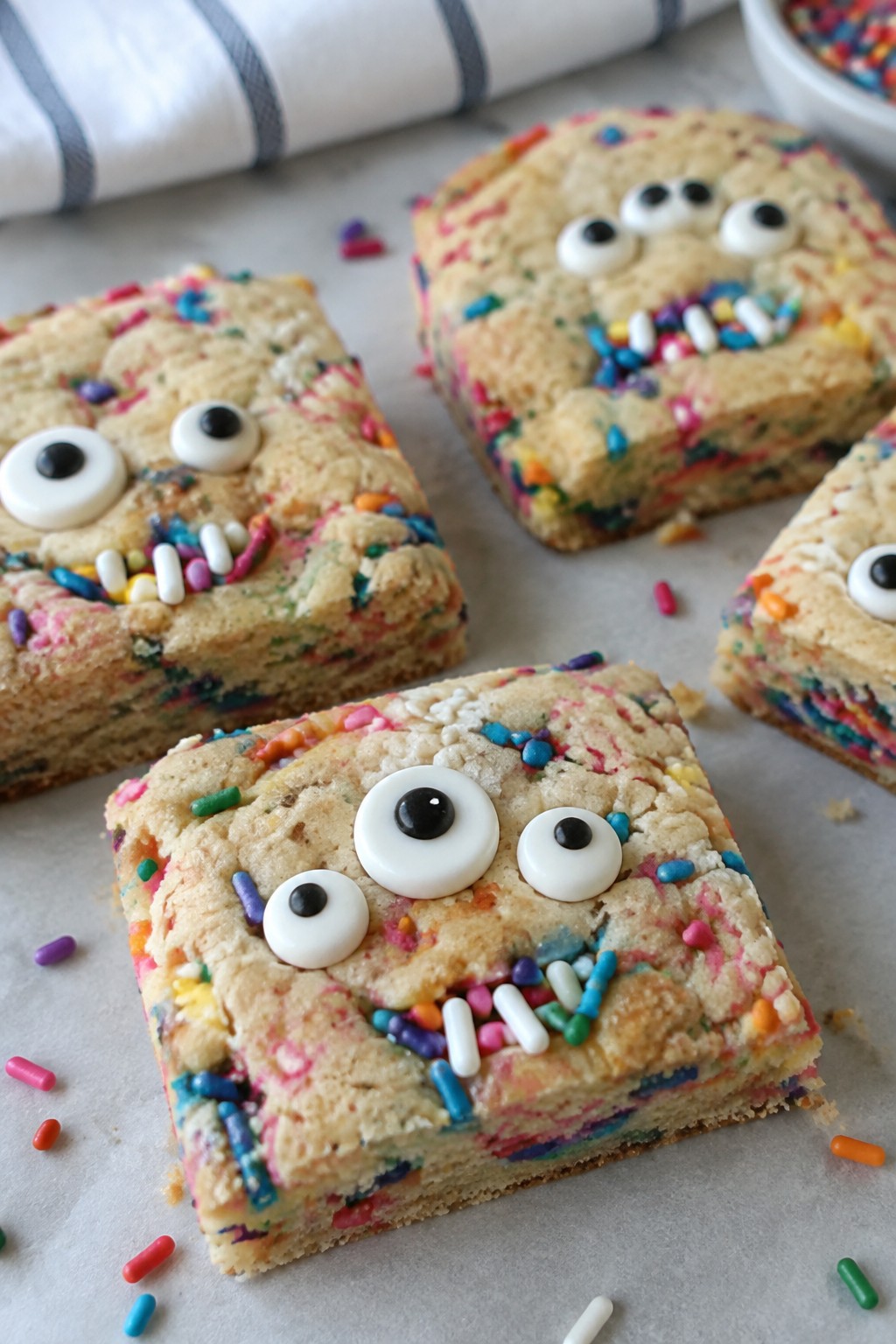 Sprinkle Monster Sugar Cookie Bars