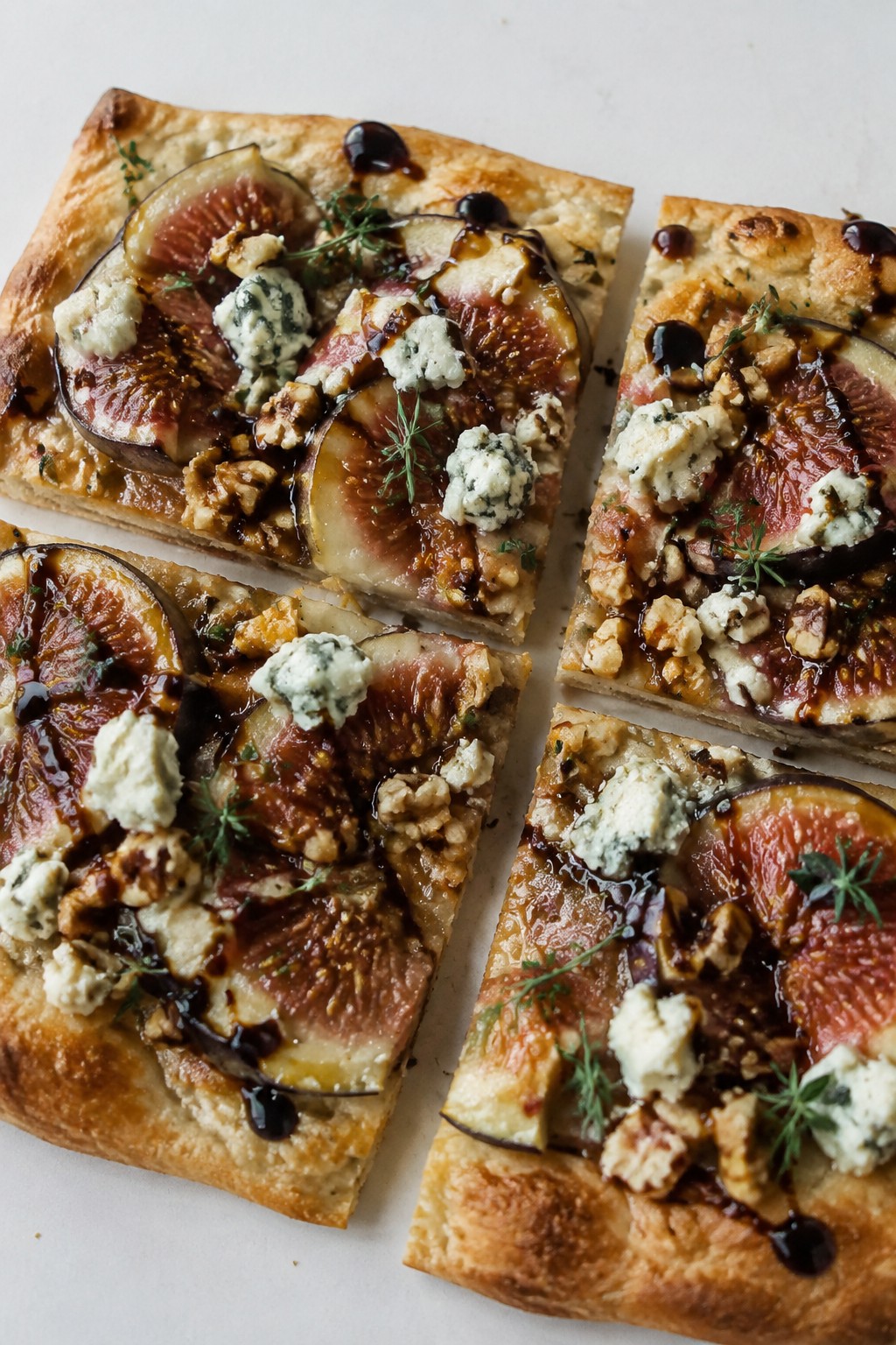 Fig and Gorgonzola Flatbread Squares