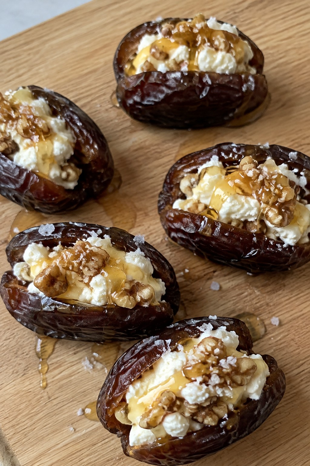 Goat Cheese and Walnut Stuffed Dates