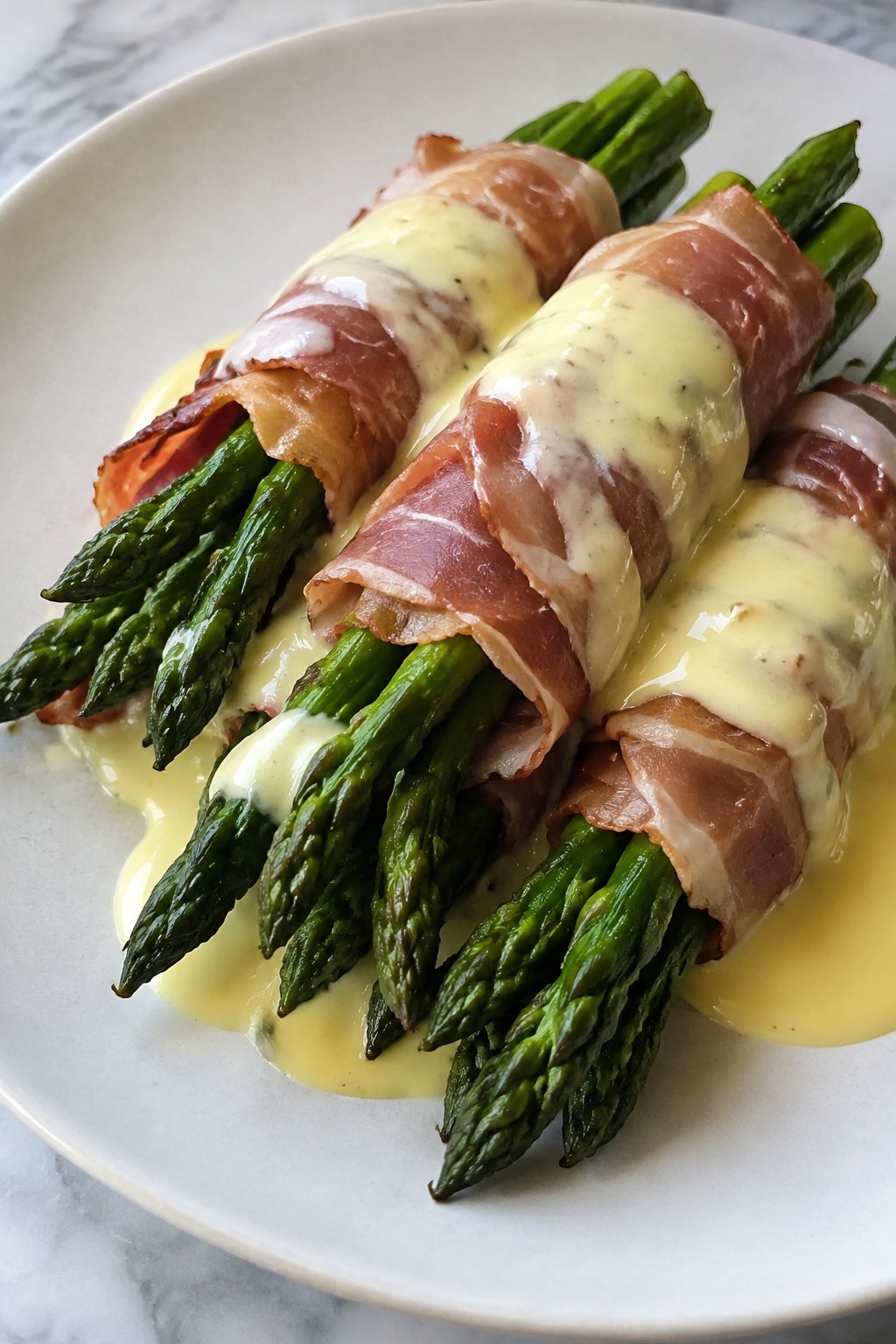 Prosciutto-Wrapped Asparagus with Hollandaise