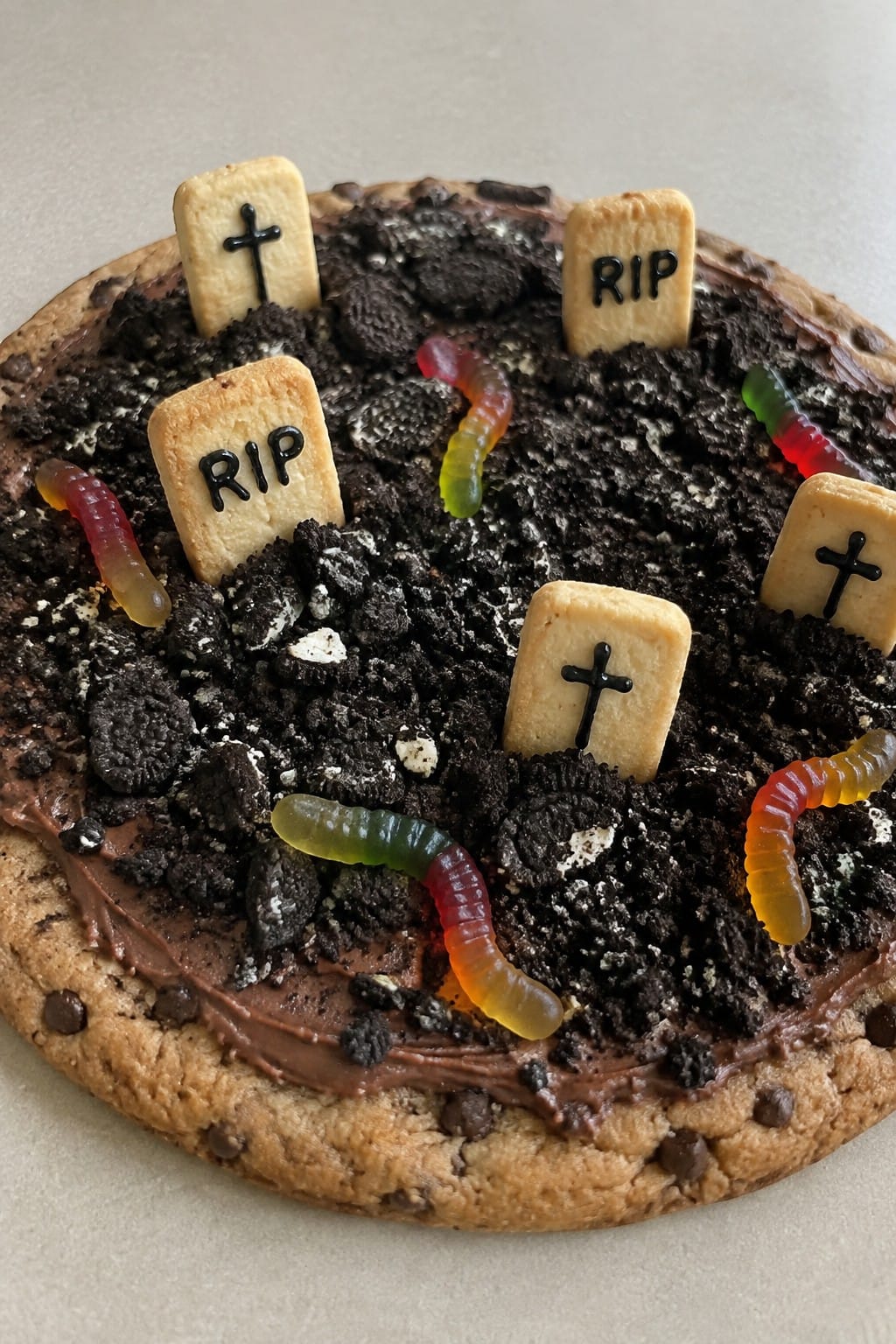 Haunted Graveyard Cookie Pizza