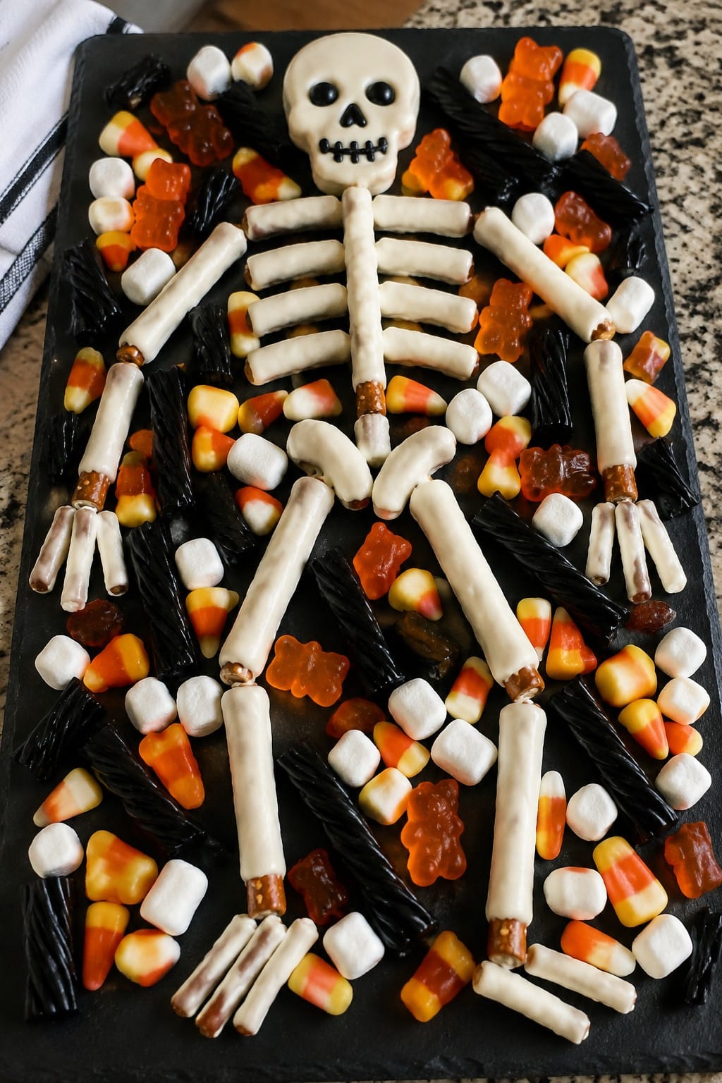 Spooky Skeleton Candy Charcuterie Board