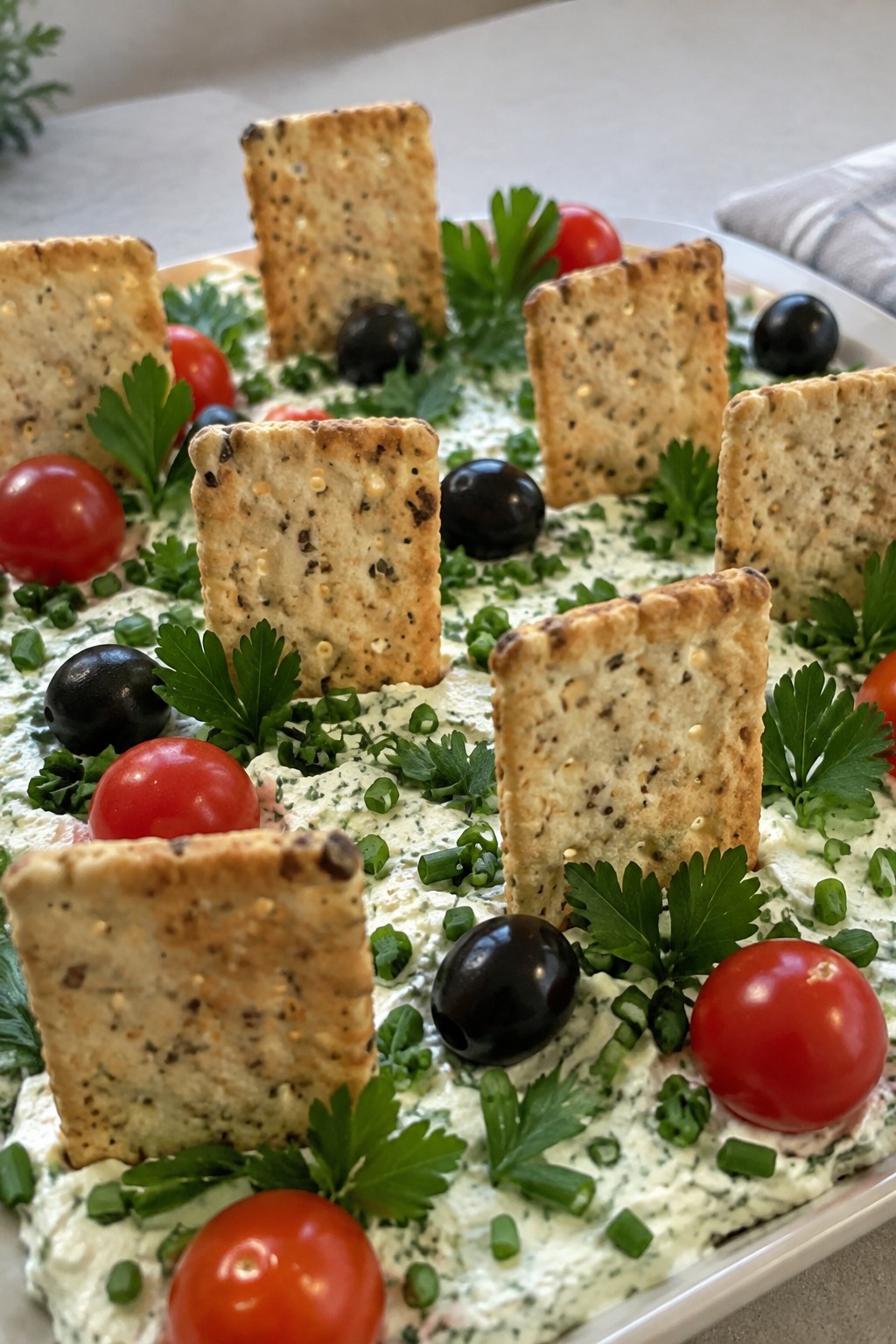 Graveyard Cracker and Herb Cheese Board