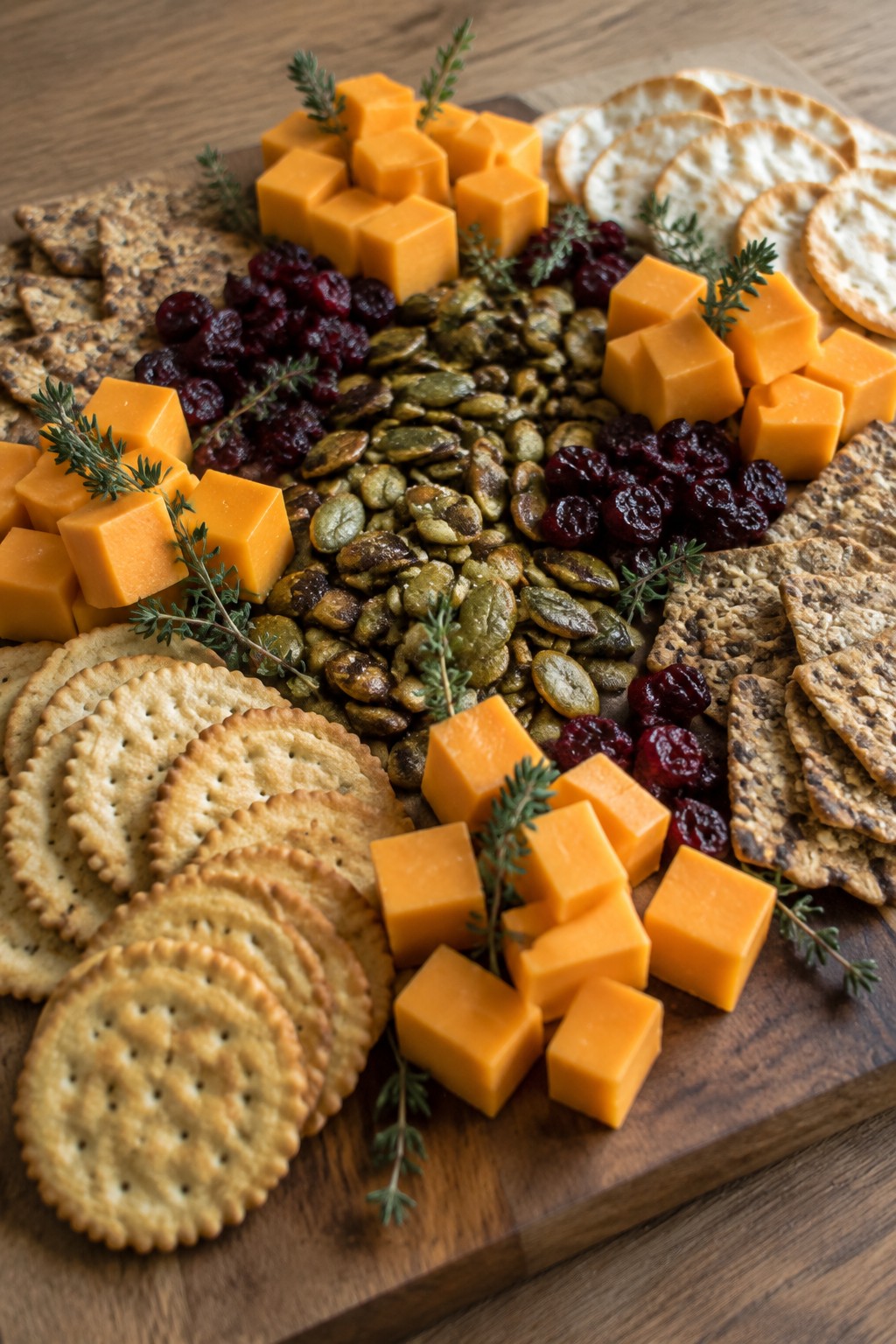Pumpkin Patch Cheddar and Cracker Board