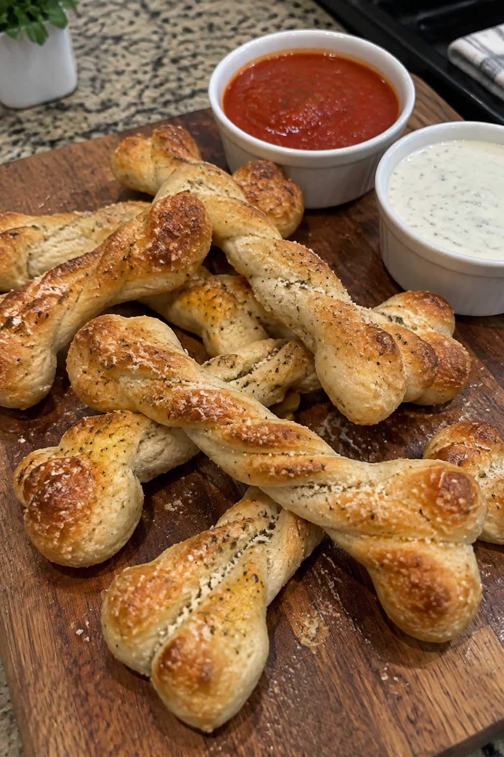 Skeleton Bone Breadstick and Dip Board