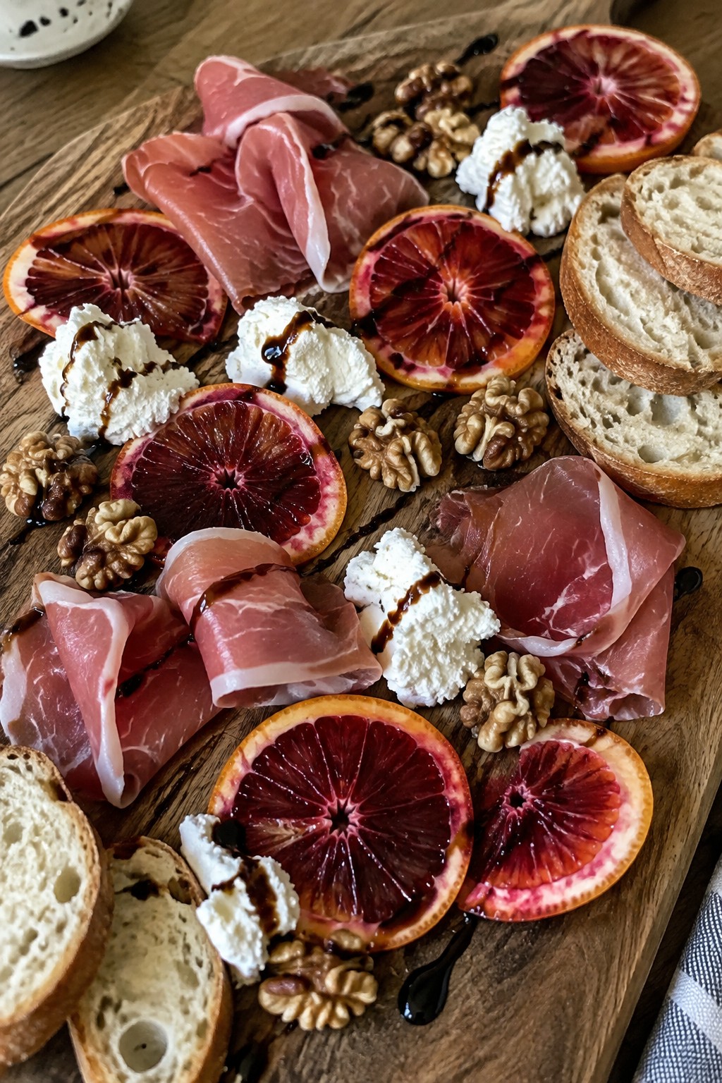 Vampire Fang Prosciutto and Blood Orange Board
