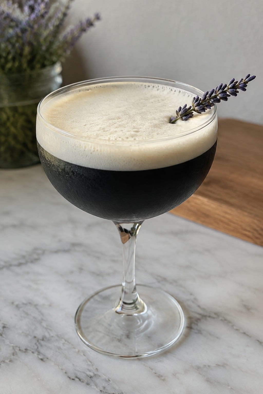 Lavender Honey Black Gin Flip