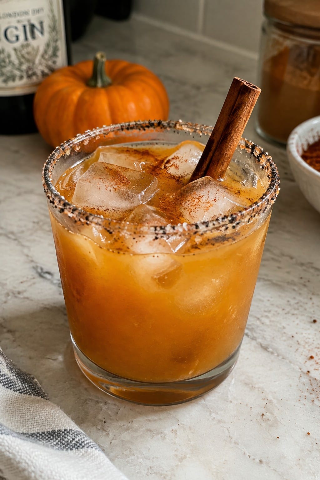 Smoky Pumpkin Spice Gin Smash