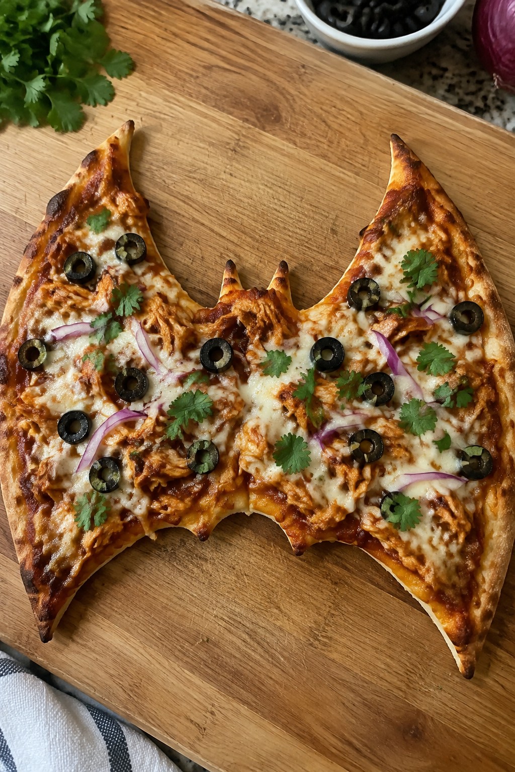 Bat Wing BBQ Chicken Pizza