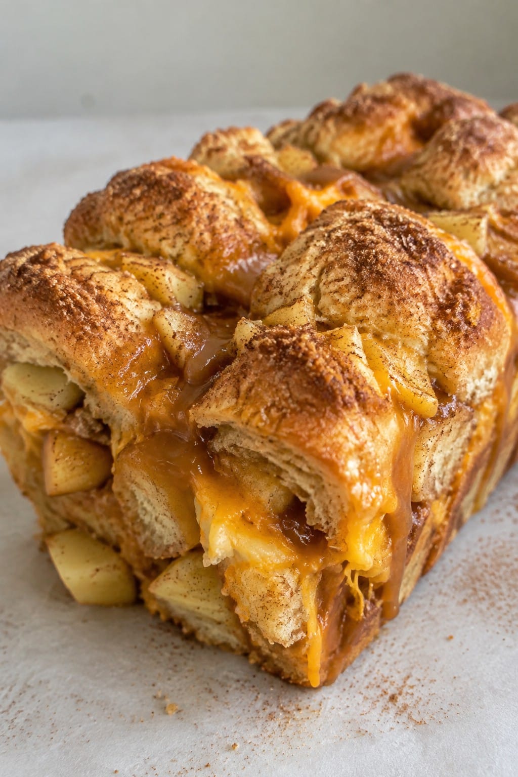 Caramel Apple and Cheddar Pull-Apart Bread