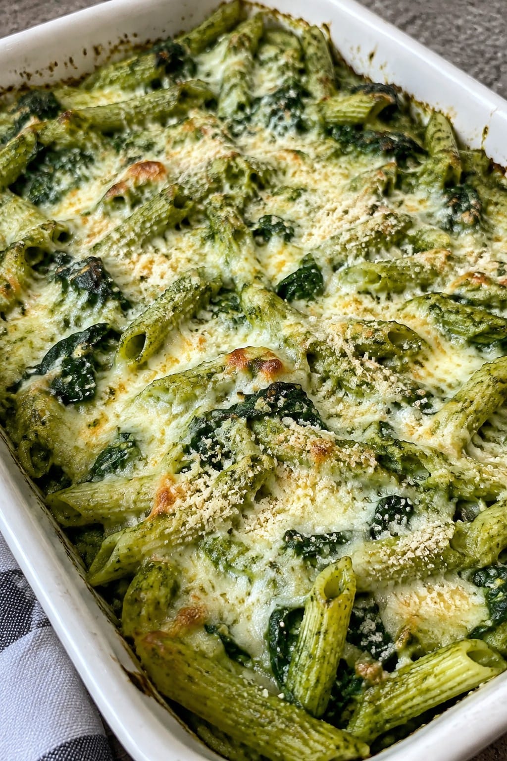 Monster Green Pesto Pasta Bake