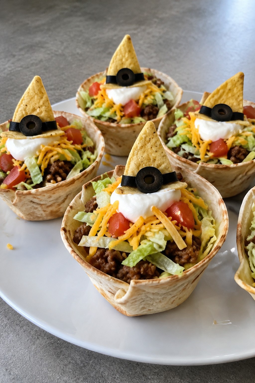 Witch Hat Taco Salad Cups