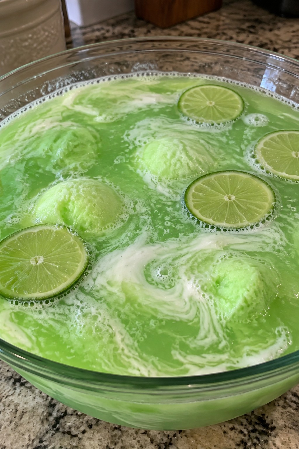 Ghoulish Green Lime Sherbet Punch