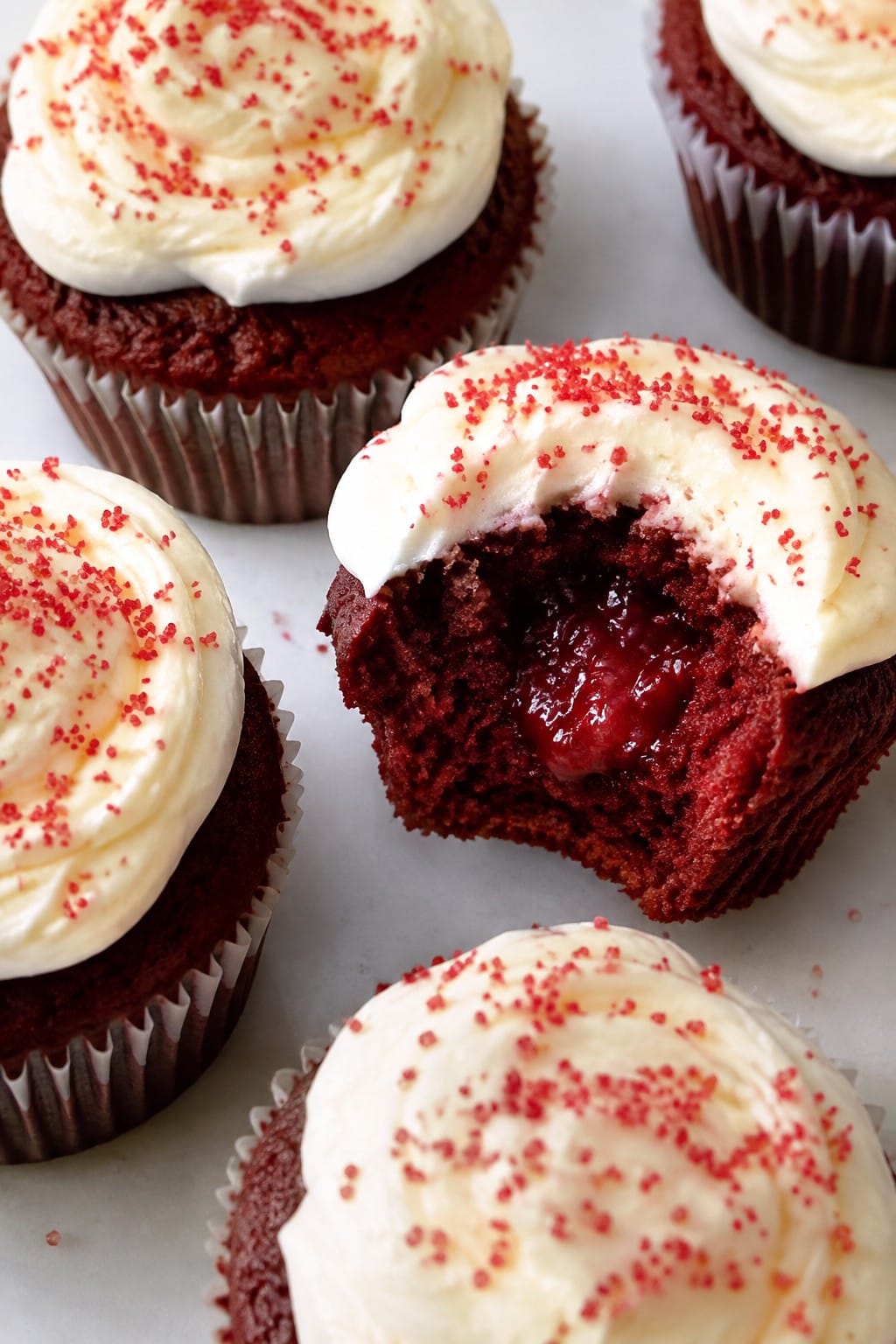 Vampire Bite Red Velvet Cupcakes