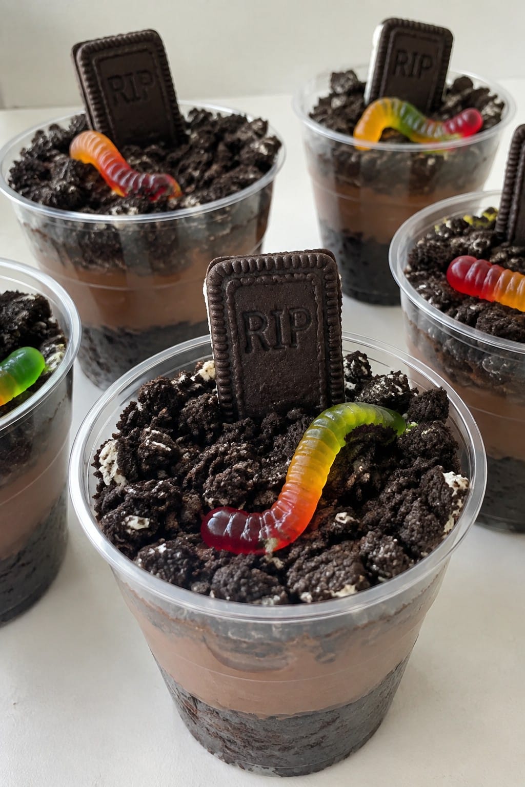 Graveyard Fudge Brownie Dirt Cups