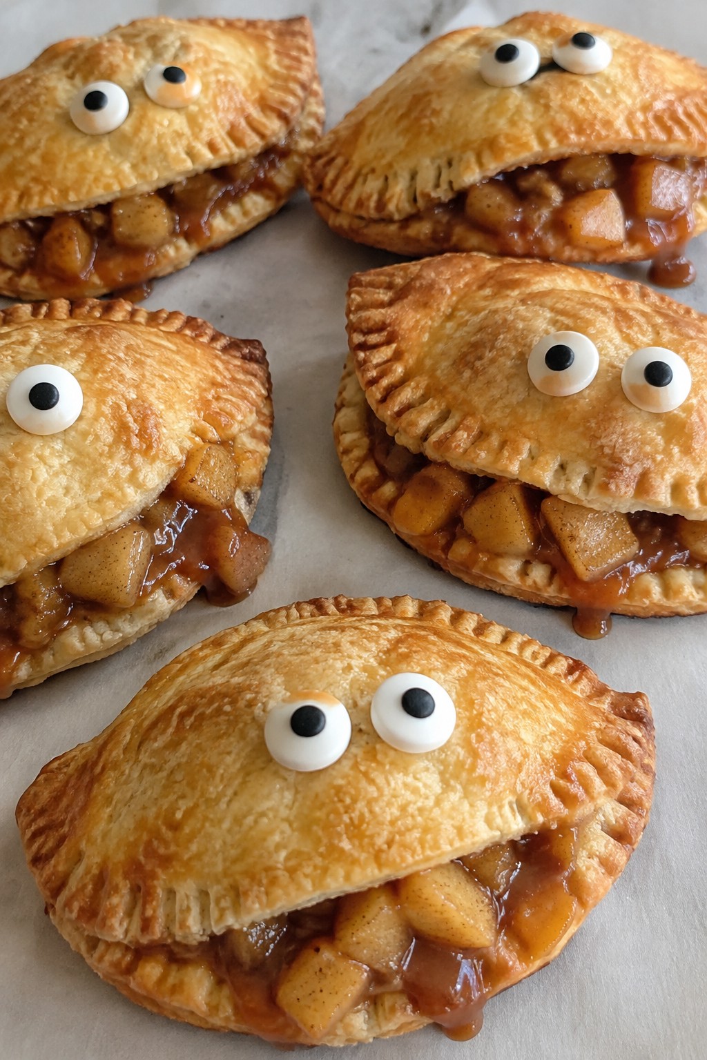 Caramel-Stuffed Monster Apple Hand Pies