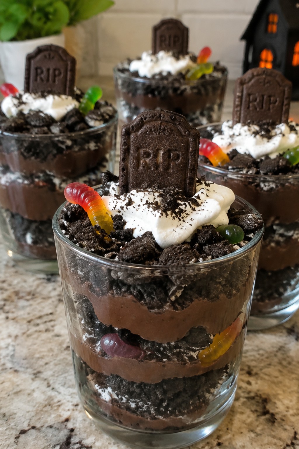 Graveyard Dirt Pudding Parfaits