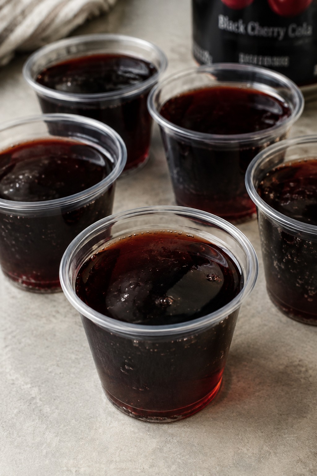 Black Cherry Cola Magic Jello Shots