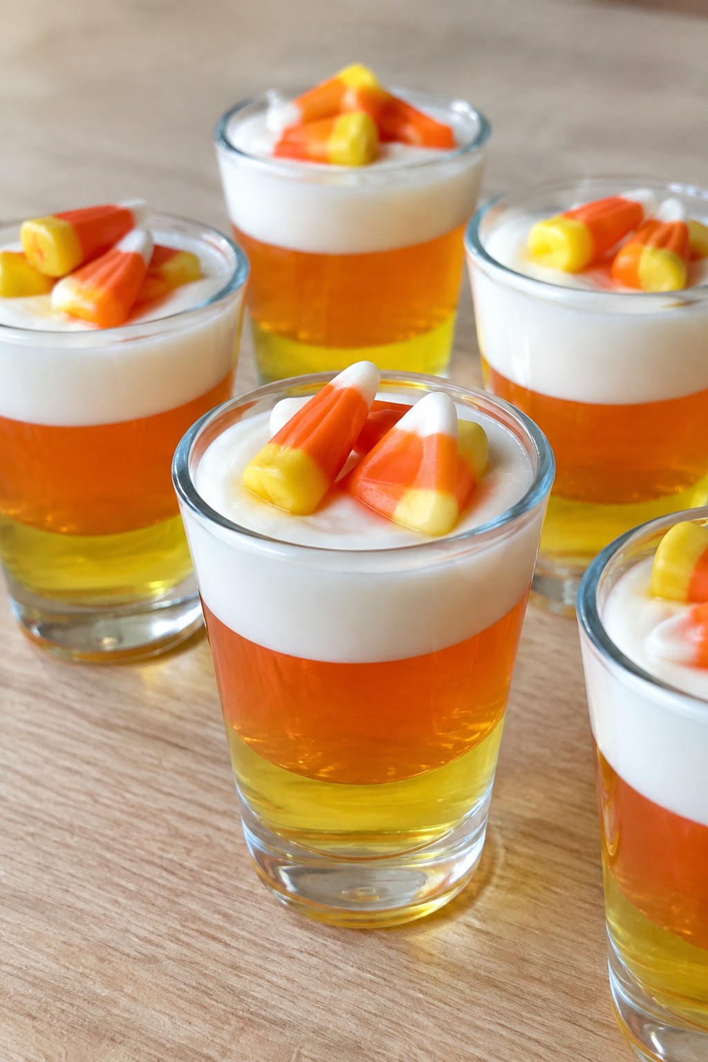 Candy Corn Layered Jello Shots