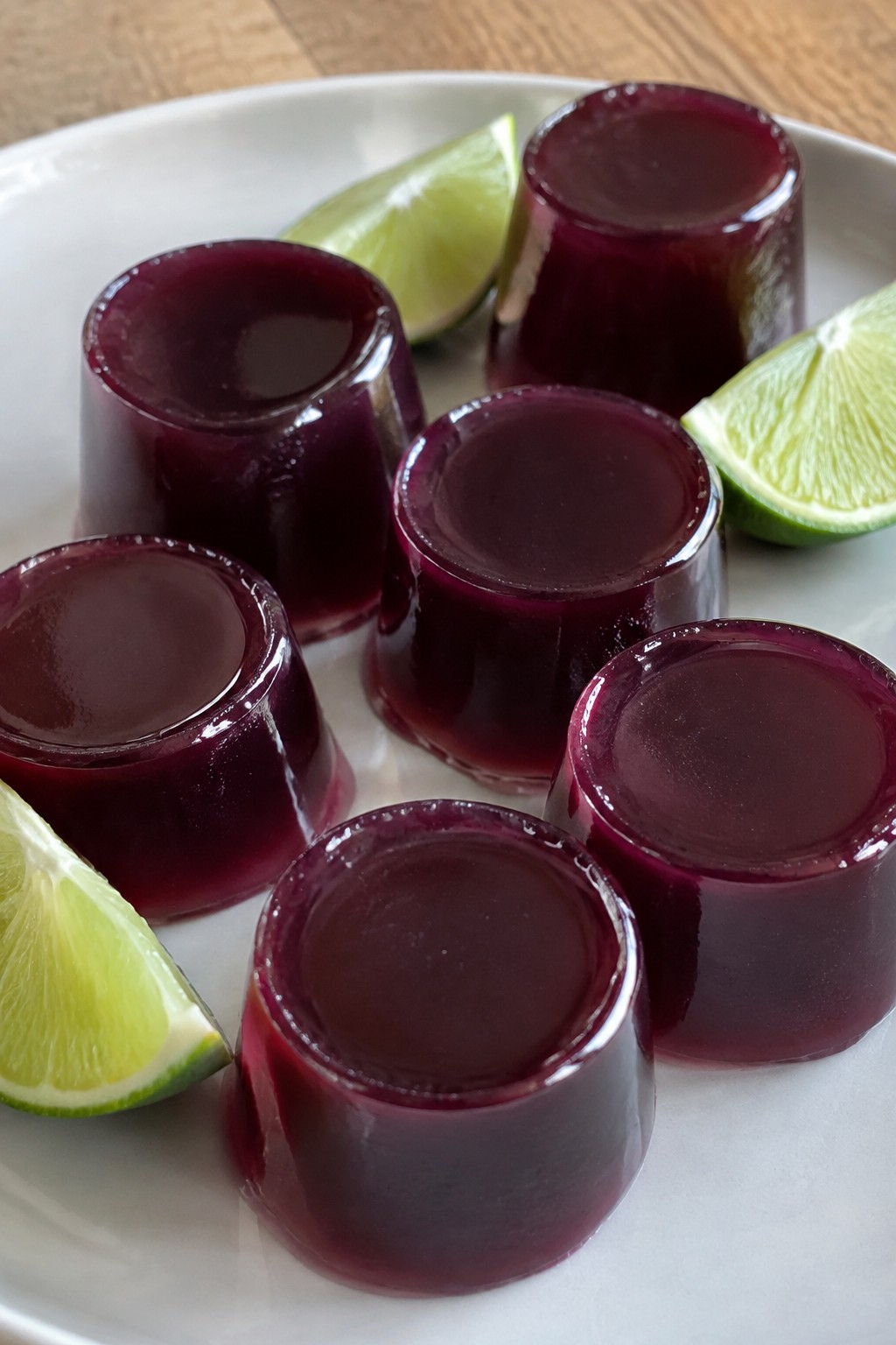 Midnight Blackberry Lime Jello Shots