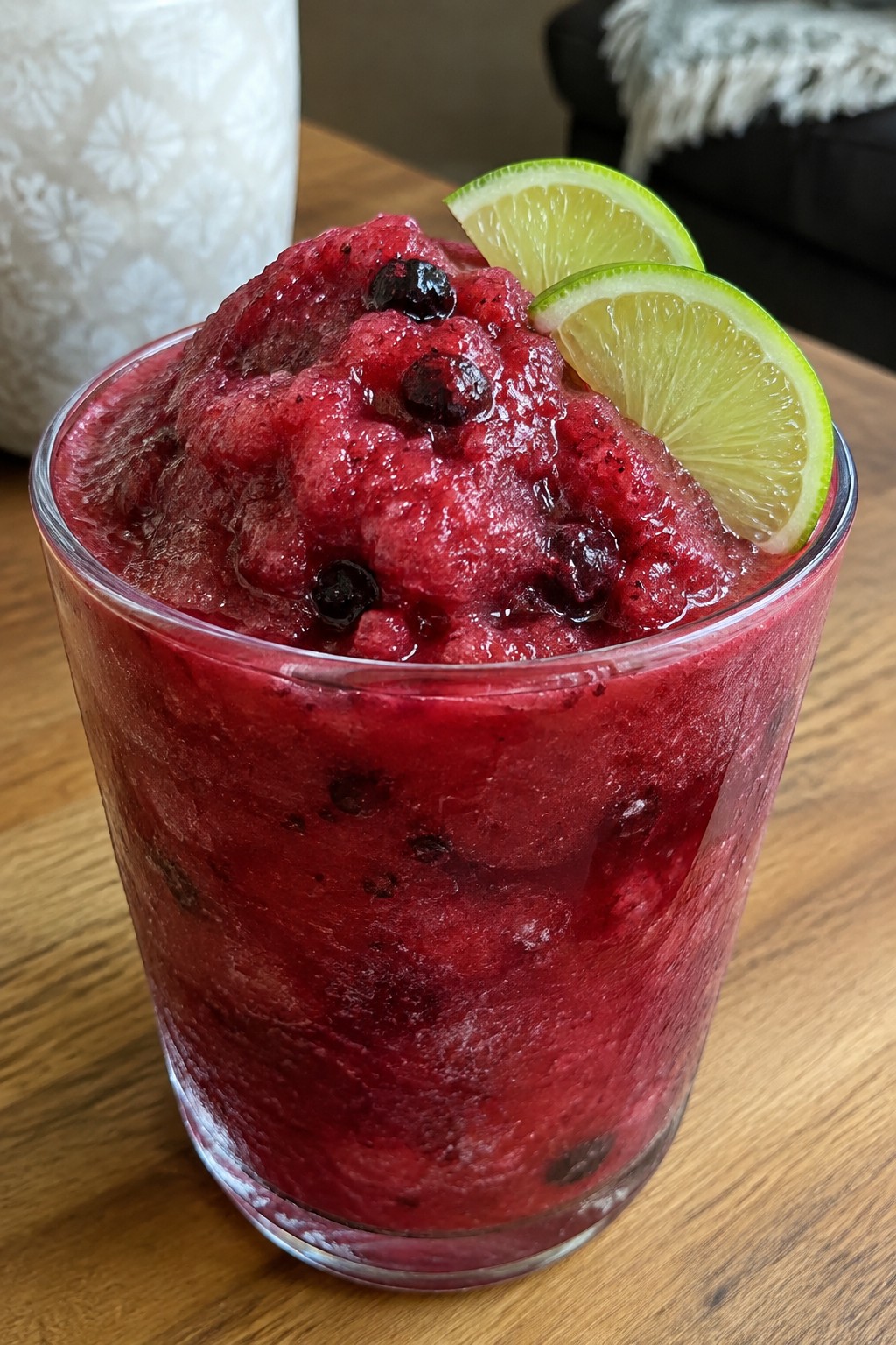 Berry Bat Blood Slushie with Mixed Berries and Lime