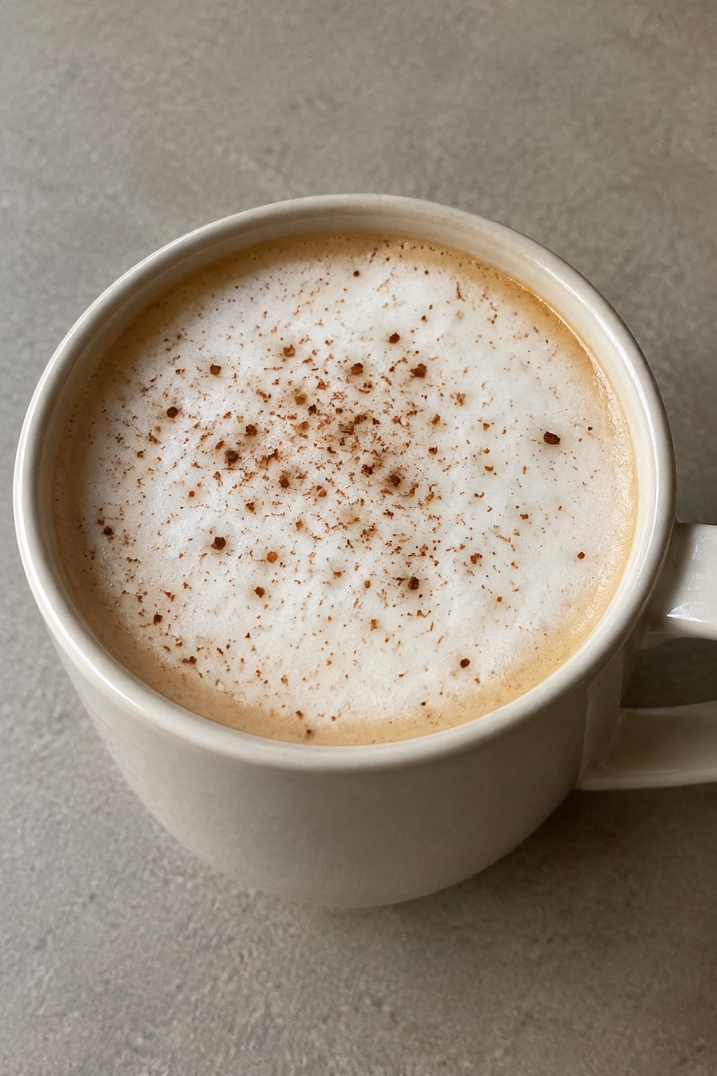 Vanilla Chai Apple Cider with Steamed Milk and Nutmeg