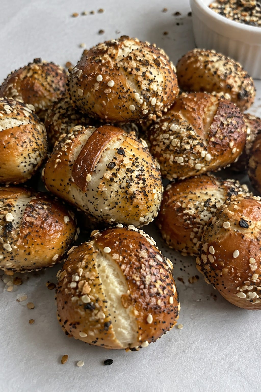 Everything Bagel Seasoned Pretzel Bites