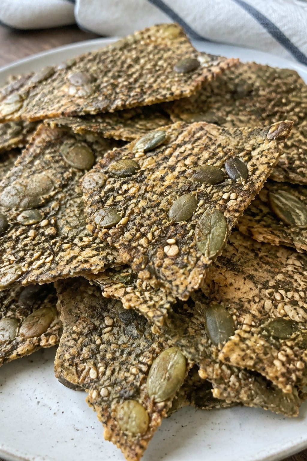 Za'atar Seasoned Pumpkin Seed Crackers