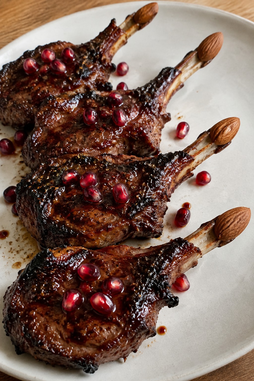 Severed Witch Finger Lamb Chops with Pomegranate Glaze