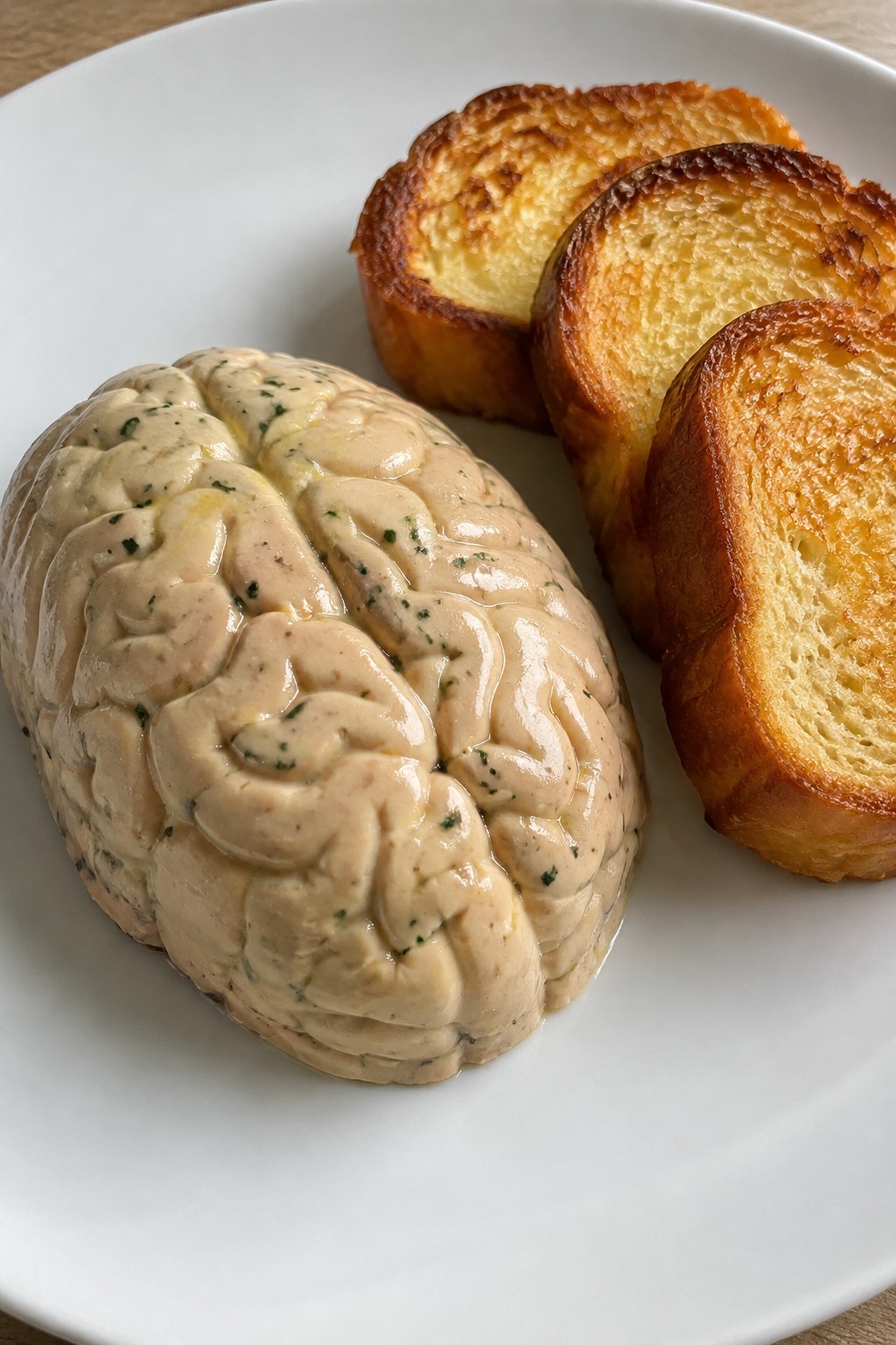 Zombie Brain Foie Gras Terrine with Brioche Toasts