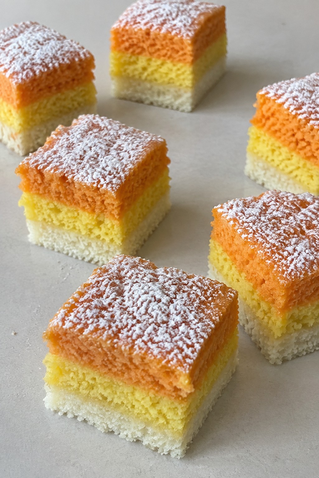 Candy Corn Layer Cake Squares