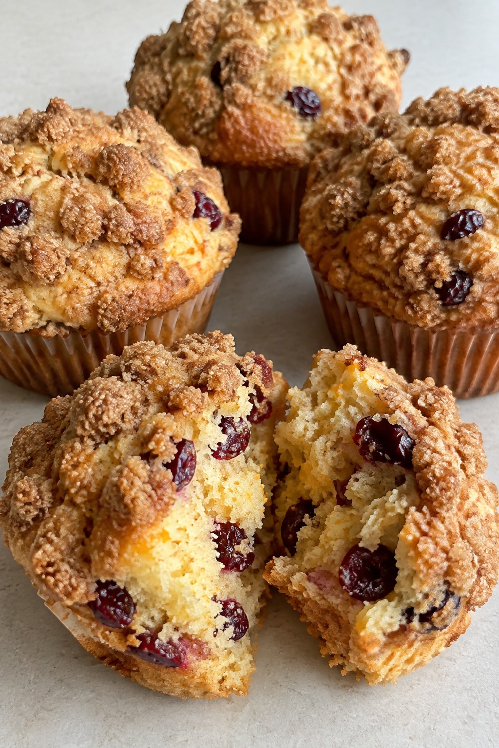 Orange Cranberry Streusel Muffins